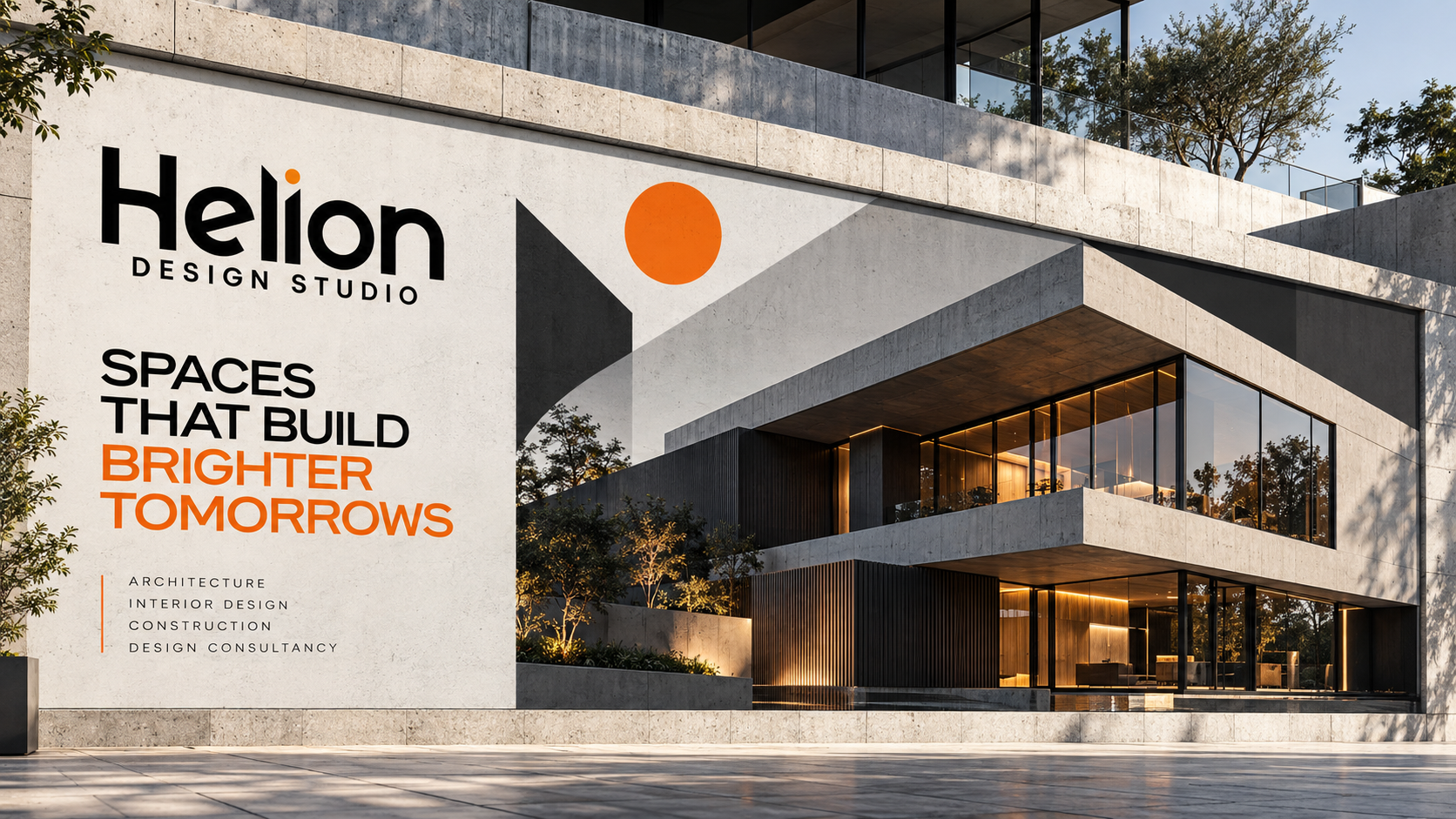 Helion — Interior Design & Development Logo Design presentation 9