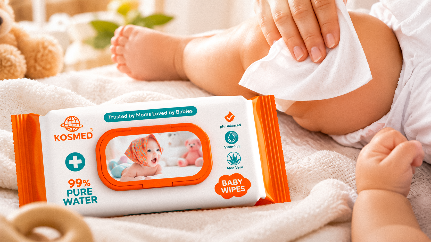 Kosmed — Baby Wipes Logo & Packaging Design presentation 4