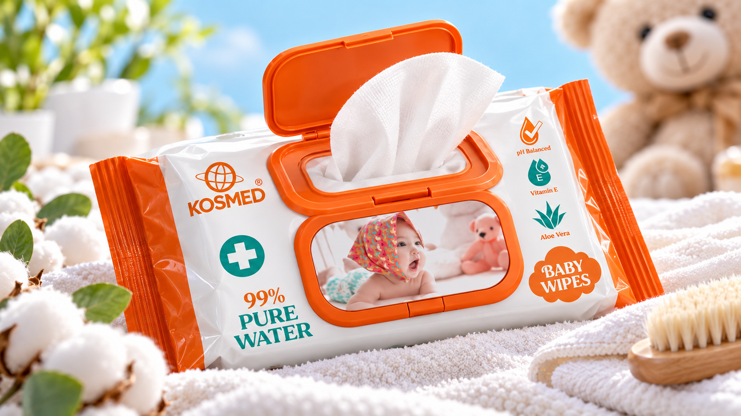 Kosmed — Baby Wipes Logo & Packaging Design presentation 2