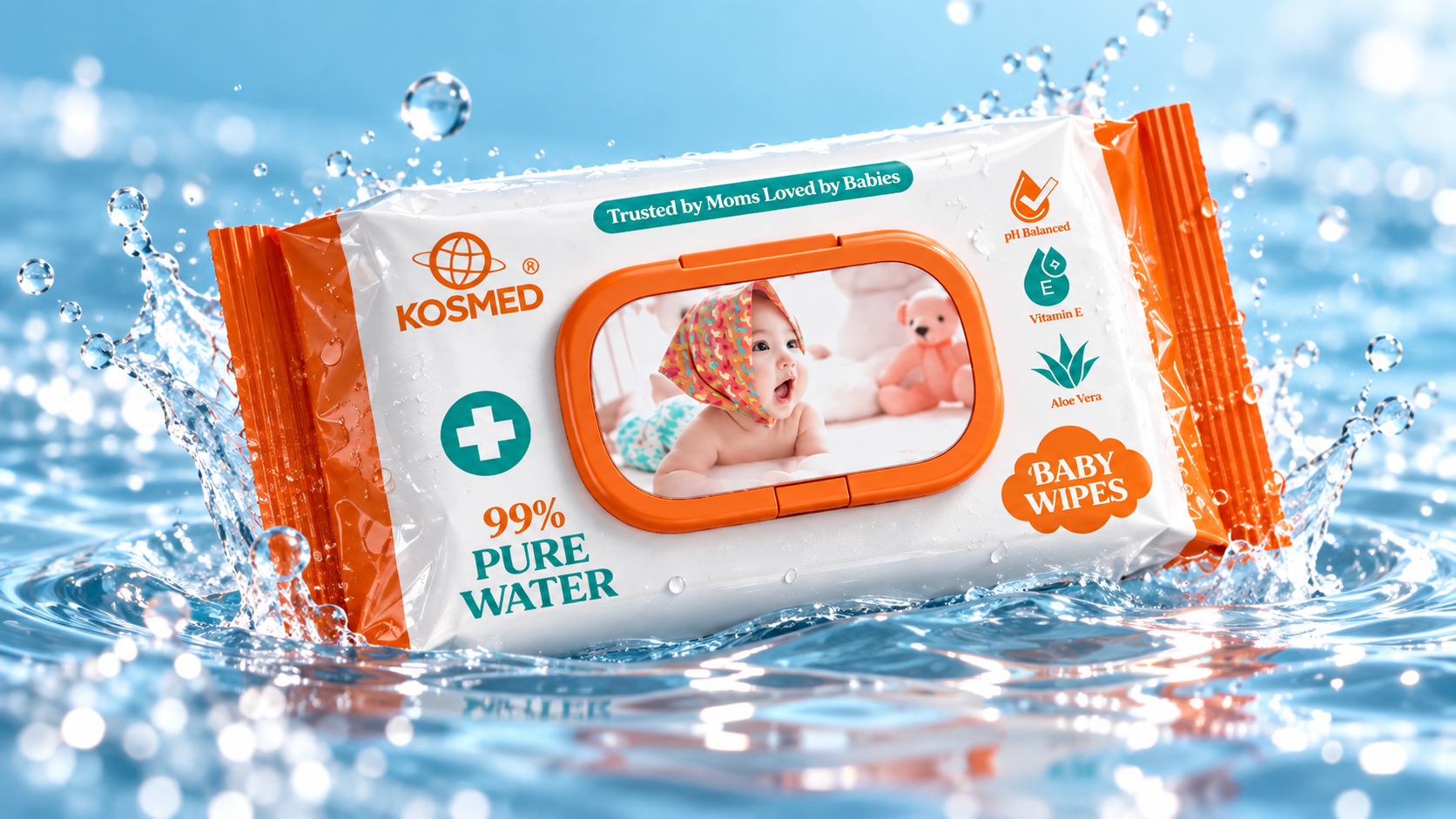 Kosmed — Baby Wipes Logo & Packaging Design presentation 3